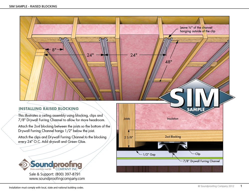 Soundproofing Installation Manuals (SIM) Instruction Guides