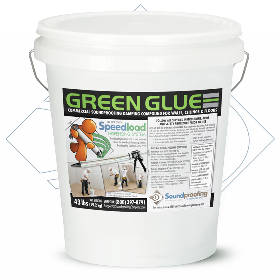 Green Glue Soundproofing Walls, Ceiling and Floors Pails and Tubes