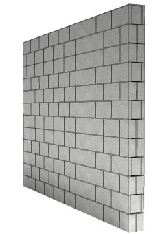 Cement block wall