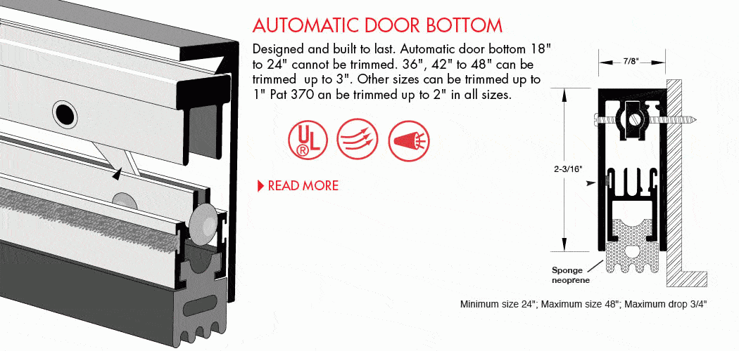 Soundproof your door with an Automatice Door Bottom